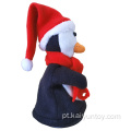 Decoração de natal de pinguim musical de 18 cm